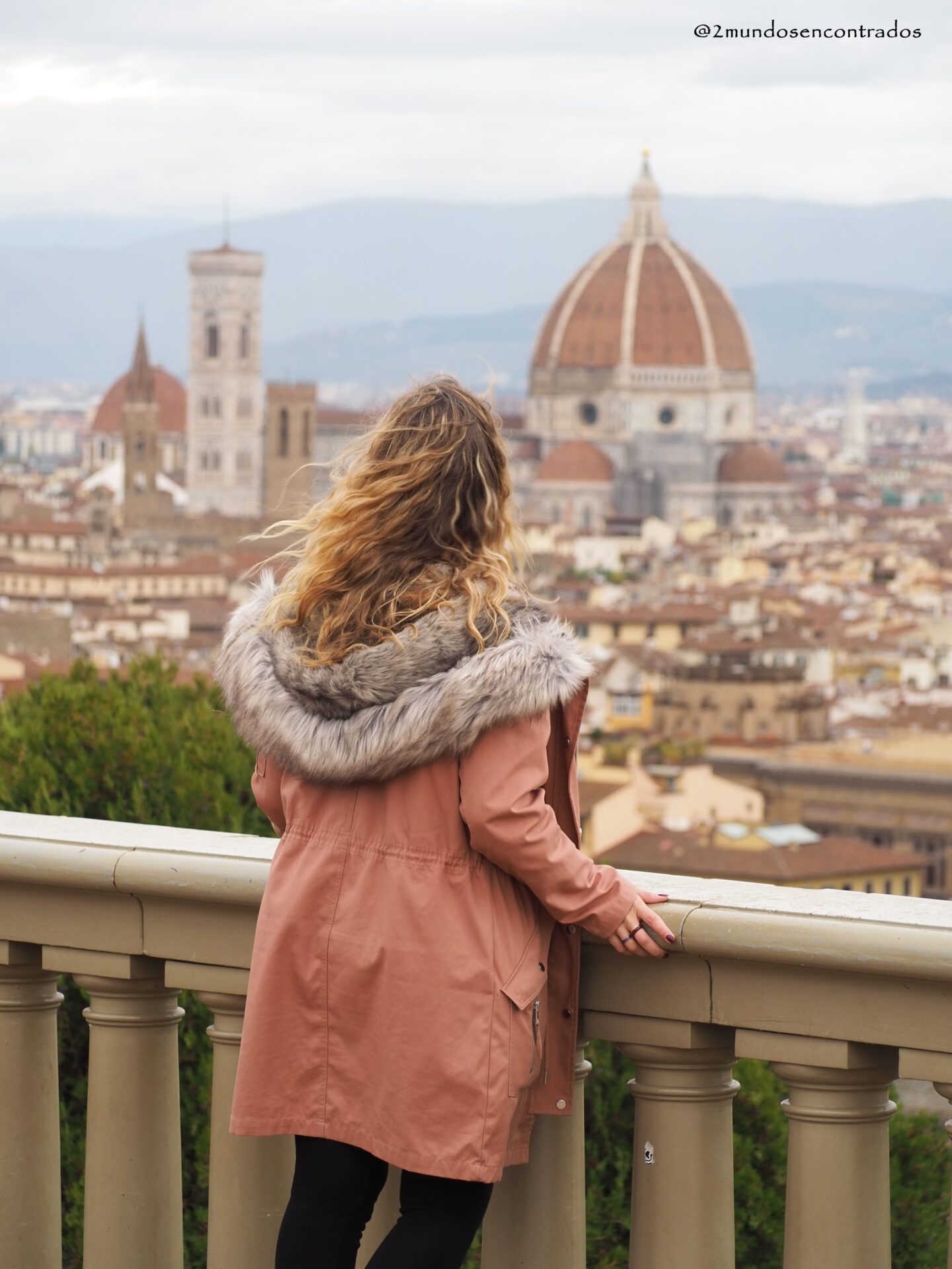Vimos el atardecer desde el Piazzale Michelangelo, Florencia