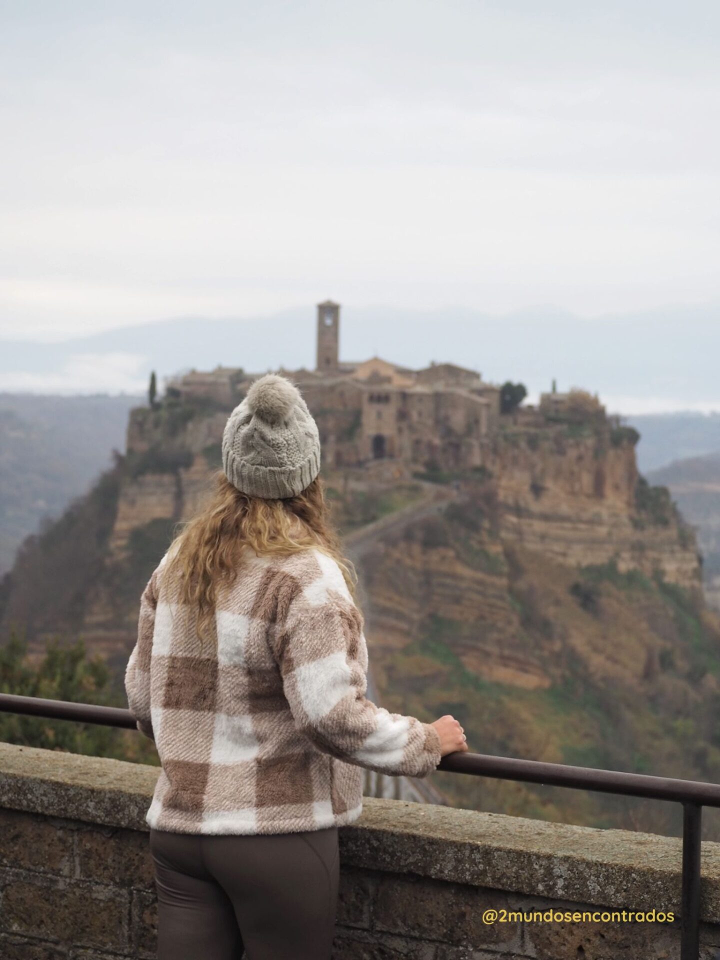 Vistas panorámicas de Civita di Bagnoregio desde su mirador, la famosa ciudad que muere en la provincia de Viterbo.