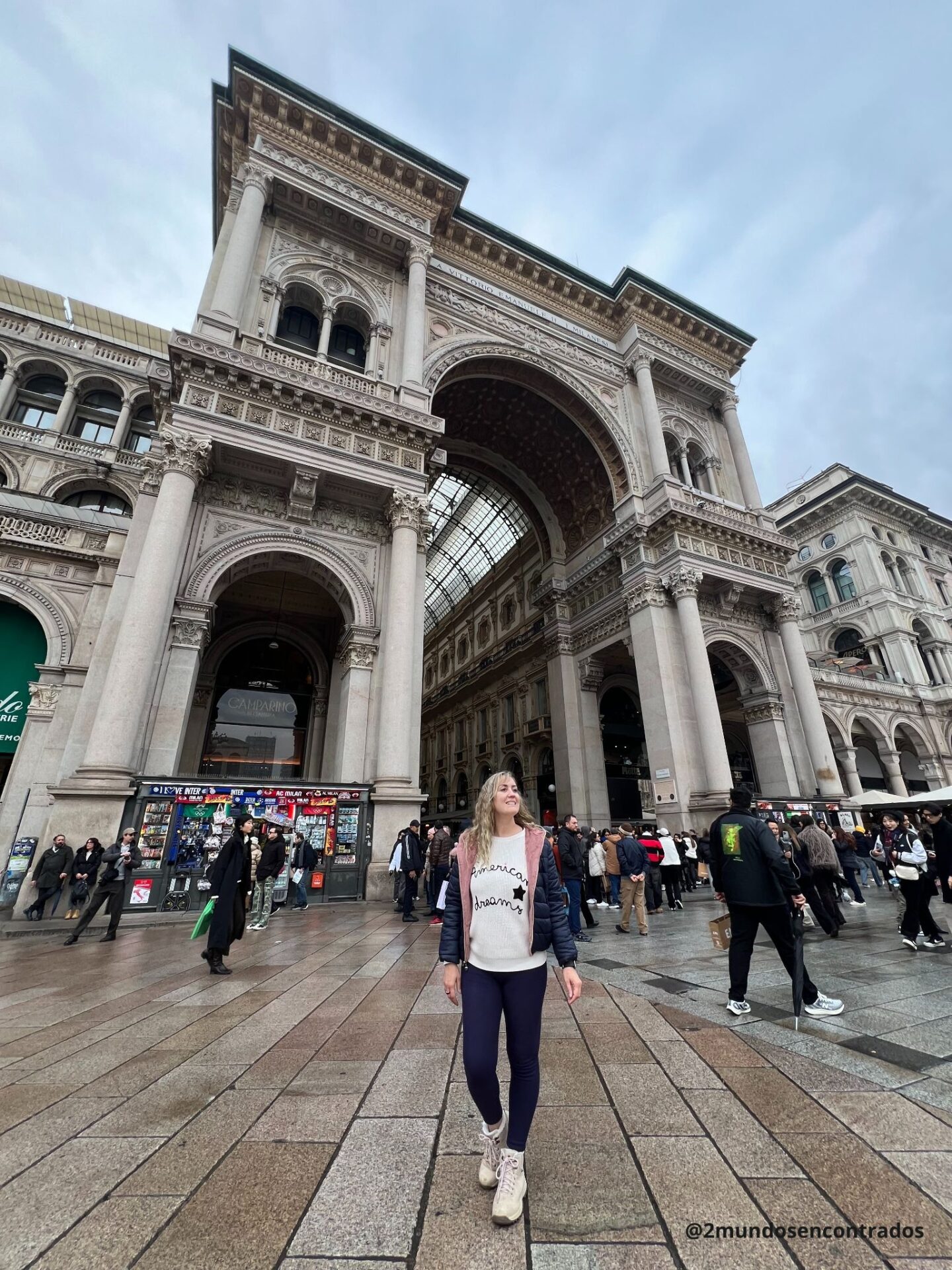 Fachada de la Galleria Vittorio Emanuele II