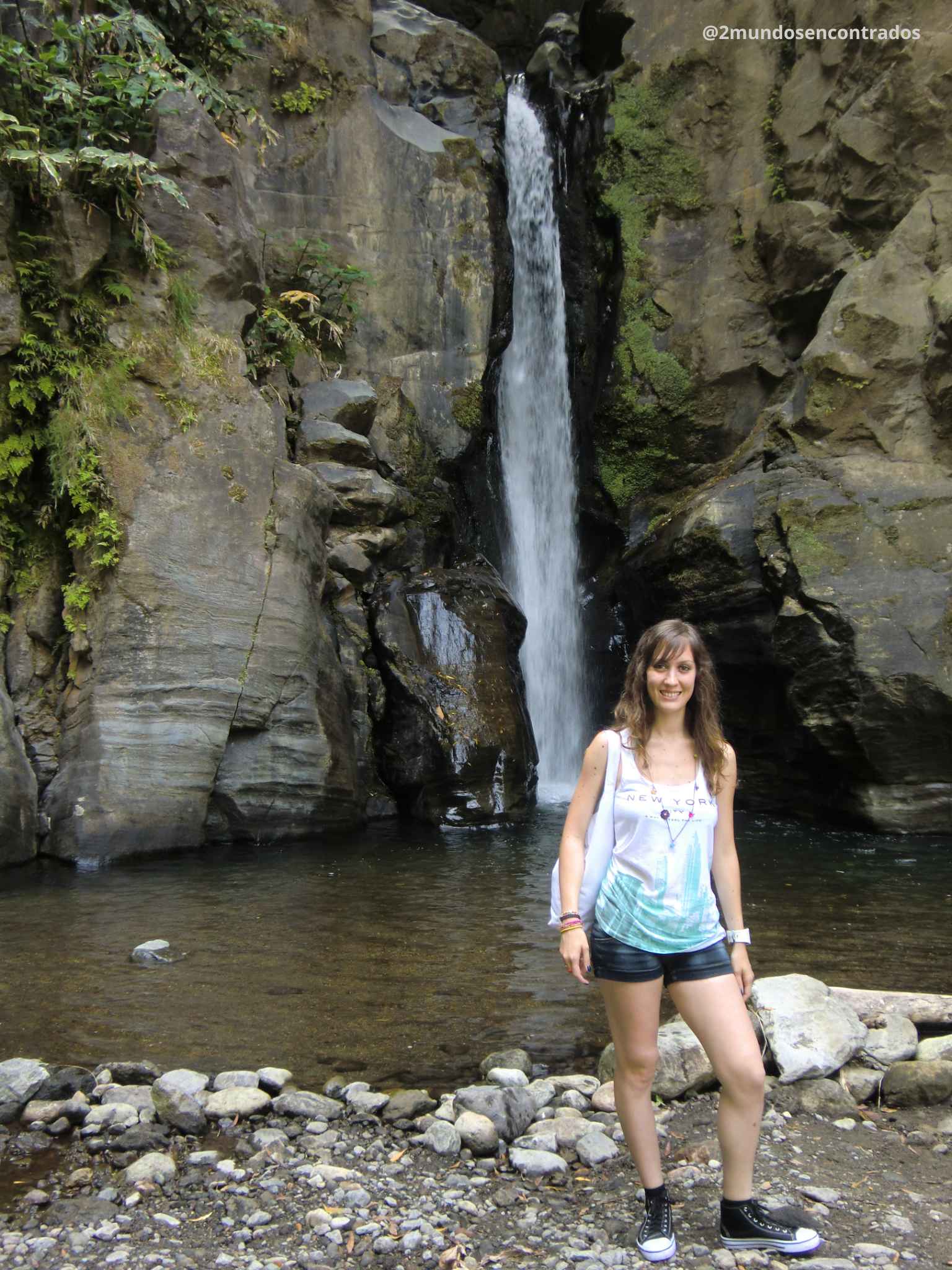 Cascada del Salto do Cabrito en São Miguel, Azores